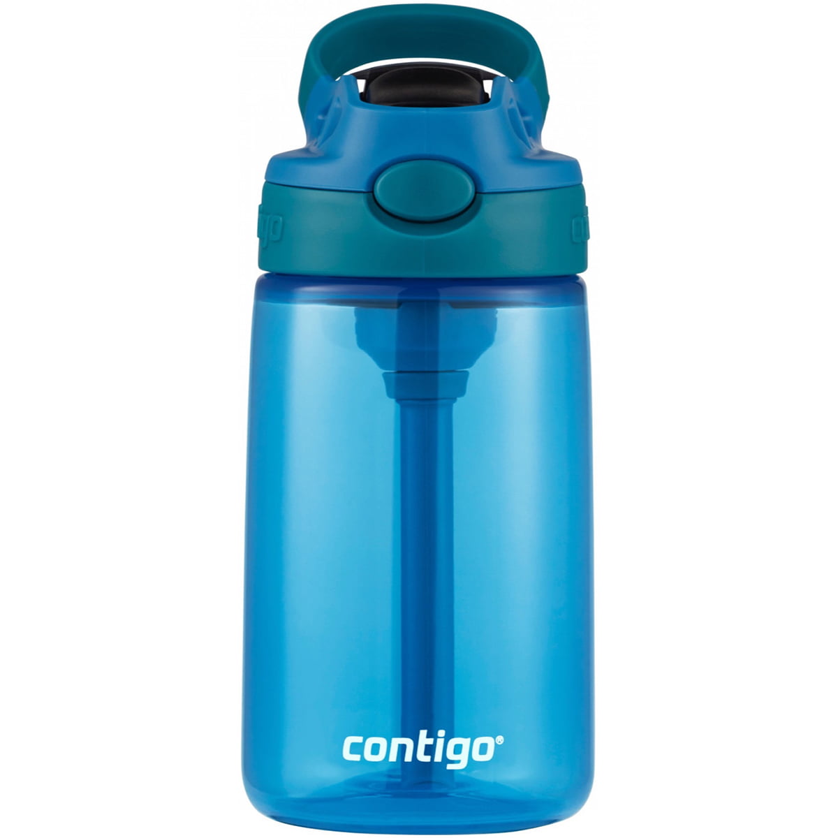 Contigo Kid's Sharks 14 oz AutoSpout Straw Water Bottle with Easy-Clean Lid 
