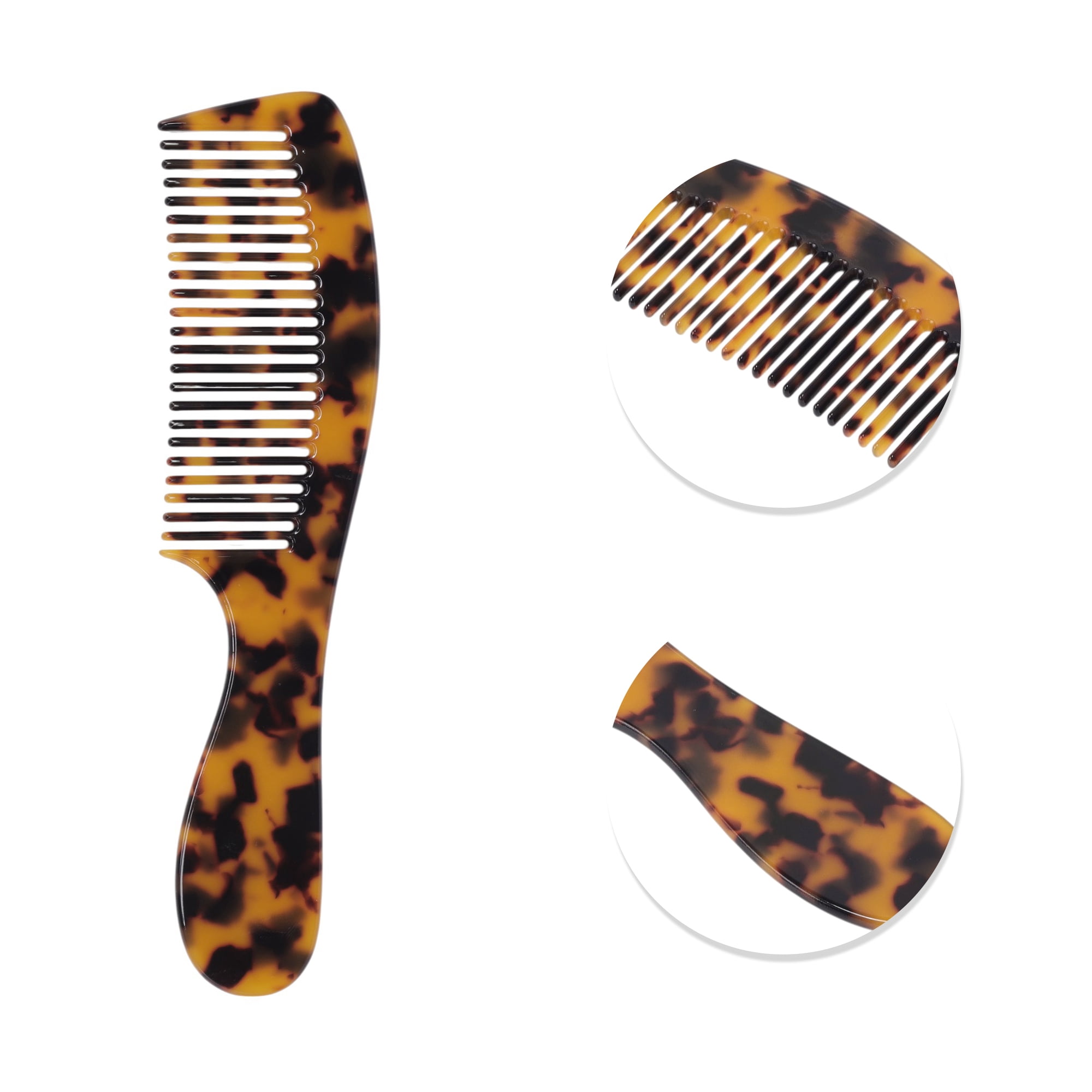 Unique Bargains 1 Piece Women Durable Hair Straightening Comb for Curly Hair Dark Brown