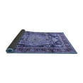 thumbnail image 2 of Ahgly Company Indoor Round Medallion Blue Traditional Area Rugs, 6' Round, 2 of 4