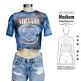 thumbnail image 3 of Nirvana Ladies Crop Top: Pastel Happy Face (Mesh) (X-Large), 3 of 3