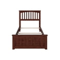 thumbnail image 3 of Mission Twin Wood Foundation Bed with Matching Footboard in Walnut, 3 of 10
