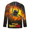 thumbnail image 4 of Nmnitkp Long Sleeve Shirts for Men Comfortable Mens Sweatshirt Casual Round Neck Long Sleeve Pullover Halloween Printed T-Shirt Casual Blouse Tops Yellow,S, 4 of 5