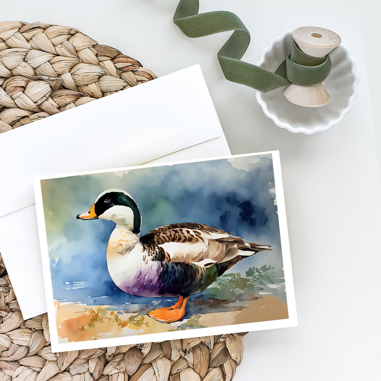 Common Eider Duck Greeting Cards Pack of 8 7 in x 5 in