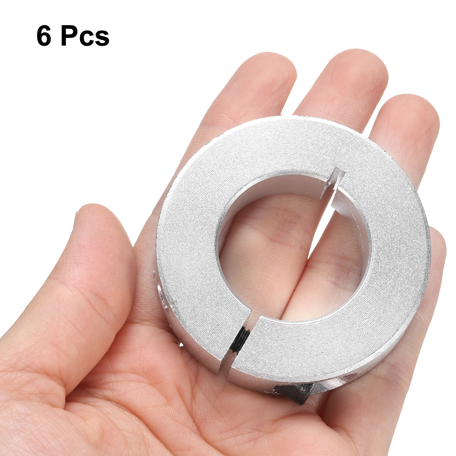 Uxcell 4pack Single Split Clamp-On Shaft Collar 12mm Bore One-Piece Clamping Collar, 30mm OD, 10mm Thickness, Aluminum Alloy Set Screw Split Collar Clamp