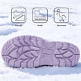 thumbnail image 5 of HOMEHOT Kid's Snow Boots Faux Fur Lining Warm Winter Boots​ Anti-slip Boots for Girls Purple 11 Little Kid, 5 of 6