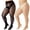 Black natural, variant on 2-Pack Women's Plus Size 30D Shiny Tights - High Waist Sheer Shimmer Pantyhose with Oil Gloss Finish