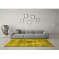 thumbnail image 3 of Ahgly Company Indoor Square Oriental Yellow Industrial Area Rugs, 6' Square, 3 of 4