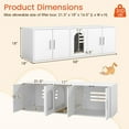 thumbnail image 5 of Topcobe Cat Litter Box Enclosure for 2 Cats with Double Rooms and Sisal Scratching Mat, Cat Condo, Cat Houses for Indoor Cats-White, 5 of 8