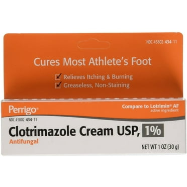 Perrigo Clotrimazole 1% Antifungal Cream 1 oz (Pack of 2)