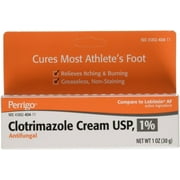 Perrigo Clotrimazole 1% Antifungal Cream 1 oz (Pack of 2)