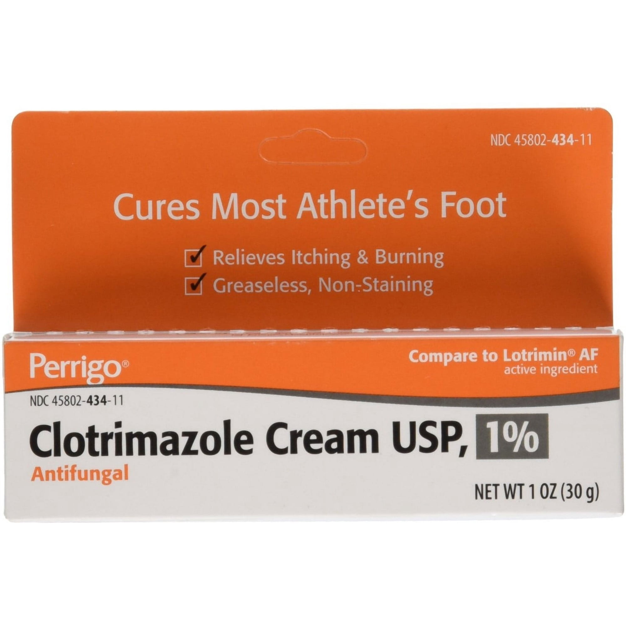 Perrigo Clotrimazole 1% Antifungal Cream 1 oz (Pack of 2)