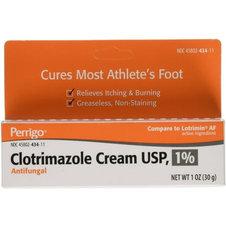 Perrigo Clotrimazole 1% Antifungal Cream 1 oz (Pack of 2)