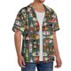 thumbnail image 2 of Balery Alcohol Bottles Camisa Casual de Manga Corta con Botones para Hombre, Texturizada, Estilo Cubano, para Playa, Verano-4X-Large, 2 of 5