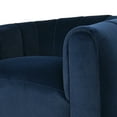 thumbnail image 4 of Noble House Smith New Velvet Dark Blue Modern Swivel Club Chair, 4 of 8