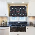 thumbnail image 5 of Yayeee Kitchen Curtains Tier Pair Light Filtering 27"x36" Rod Pocket Short Cafe Window Panel, Blue Stars Pattern, 5 of 7