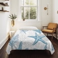 thumbnail image 4 of Coastal Starfish Large Tapestry for Bedroom Wall Hanging Tapestry,0cean Nautical Coral Seagrass Nature Ceiling Backdrop Tapestries Poster Blanket Wall Decor for Teens Room Living Room Dorm 100" x 59", 4 of 8
