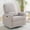 Gray, variant on BaseBeauty Power Swivel Rocker Recliner, Nursery Recliner Glider Chair with Adjustable Headrest, Teddy White