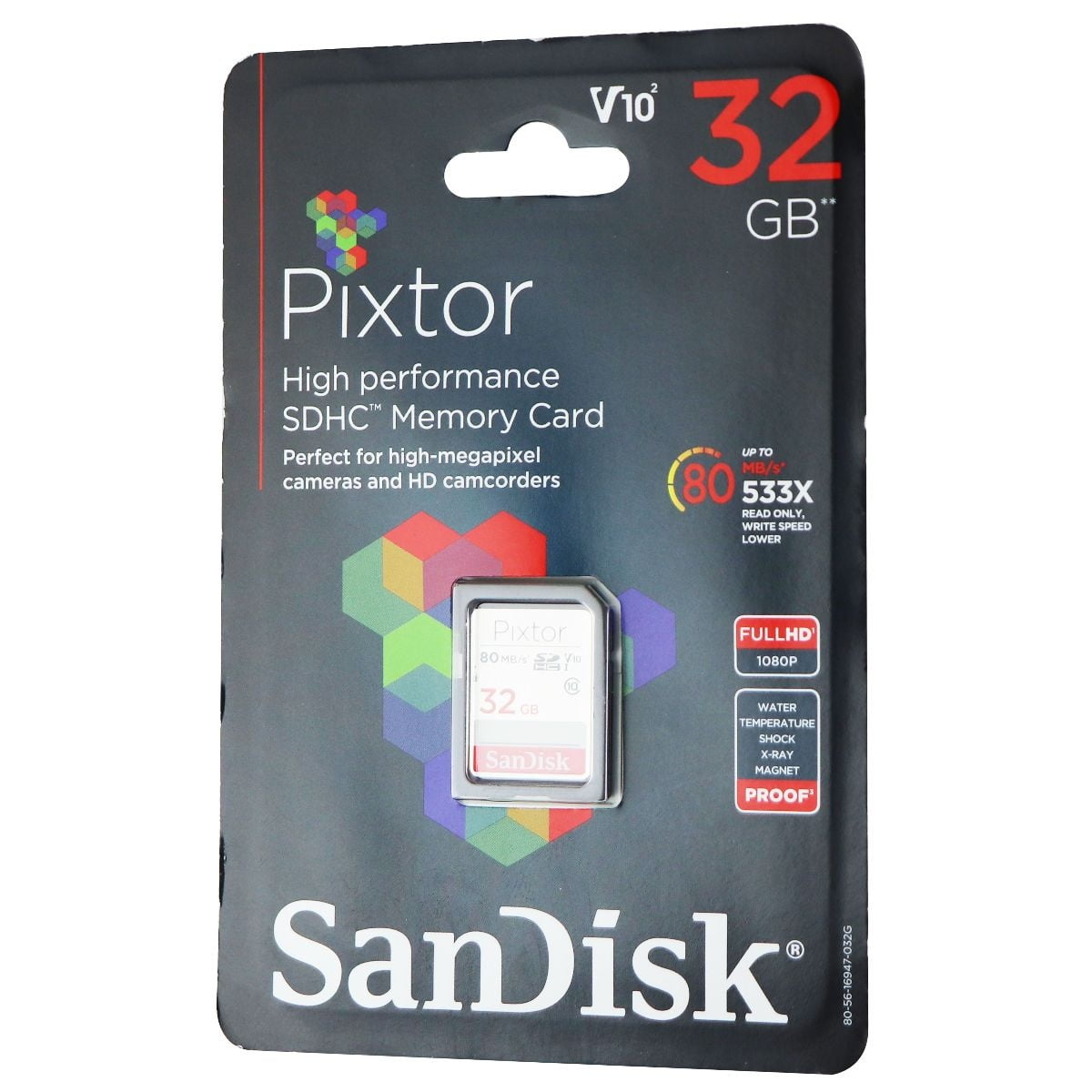 SanDisk Pixtor 32GB High Performance SDHC Memory Card / 80MB/s Class10