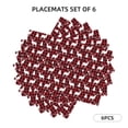 thumbnail image 3 of Placemats Set of 4 / 6, Christmas And New Year Placemats for Dining Table Indoor/Outdoors Heat Resistant Washable Placemats 18" x 12", 3 of 8