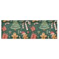 thumbnail image 6 of Yayeee Kitchen Valance Rod Pocket 54" x 18" Living Room Window Curtain, Brown Christmas Gingerbread, 6 of 6