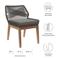 thumbnail image 5 of Wellspring Outdoor Patio Teak Wood Dining Chair, 5 of 7