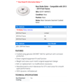 thumbnail image 2 of Rear Brake Rotor - Compatible with 2013 - 2019 Ford Taurus 2014 2015 2016 2017 2018, 2 of 2
