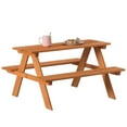 thumbnail image 4 of Wooden Kids Outdoor Picnic Table for Garden and Backyard, Stained, 4 of 8