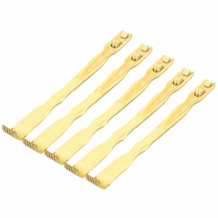 5-Pack of 18" Bamboo Wooden Itch Relief and Relaxation Back Scratchers and Massage Rollers