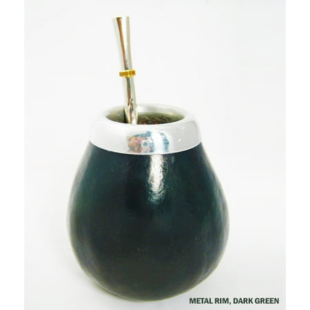 ARGENTINA MATE GOURD YERBA CUP GREEN TEA STRAW W/ BOMBILLA KIT WEIGHT LOSS (Best Way To Drink Coffee For Weight Loss)