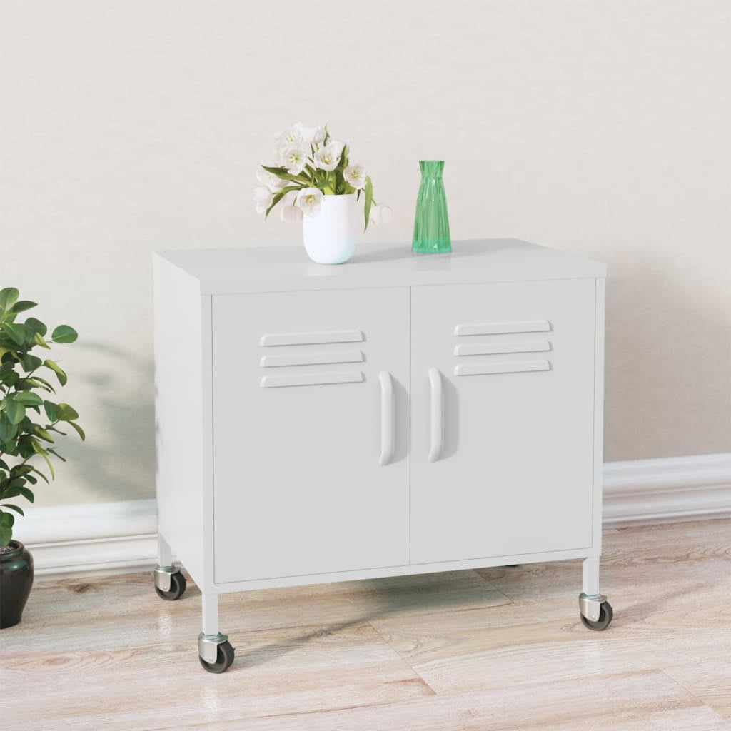 vidaXL Storage Cabinet Freestanding File Cabinet with Shelves for Office Steel