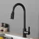 thumbnail image 3 of Grifo de cocina y baño Baoblaze Grifo extraíble de acero inoxidable Negro, 3 of 8