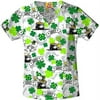 Peanuts Go Lucky Snoopy V-Neck Scrub Top
