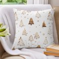 thumbnail image 3 of Pillow Covers 24x24 Set of 2, Christmas Tree Throw Pillow Covers Decorative Couch Cushion Cover, Winter Snowflakes Xmas Pine Plant Microfiber Soft Square Pillowcases for Bedroom Living Room Sofa, 3 of 9