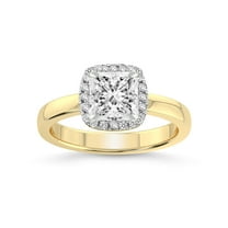 3 Carat IGI Certified Princess Shape Lab Grown Diamond Engagement Ring | 14K Yellow Gold | Anna Hidden Accents Halo Lab Diamond Ring | FG-VS1-VS2 Quality Friendly Diamonds