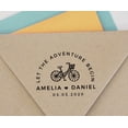 thumbnail image 4 of Printtoo Personalized Heavy Duty Violet Self Inking Wedding Favor Round Rubber Stamp Let The Adventure Begin Custom Stamper-40 mm, 4 of 6