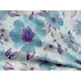 thumbnail image 4 of oneOone Rayon Baby Blue Fabric Leaves & Watercolor Flower Floral Sewing Craft Projects Fabric Prints By Yard 56 Inch Wide, 4 of 6
