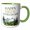 Green/White, variant on 3drose, Happy Fourtieth Anniversary Forest Scene, 11oz Two-tone Black Mug
