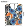 thumbnail image 5 of IAUYY Set of 2 Inch Bath Mat Thick Soft Plush Shower Mat TPR Backing Material Non Slip Bath Mats for Bathroom for Tub Shower Hotel Orange Tropical Leaves, 5 of 9