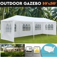 thumbnail image 3 of Wedding Party Tent Outdoor, Palm Summer 10x30 Party Tent, Camping 10'x30' Easy Set Gazebo BBQ Pavilion Canopy Cater Events, for Party Wedding Catering Gazebo Garden Beach Camping Patio, S114, 3 of 9