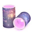 thumbnail image 2 of ALAZA New Year Fireworks Scene 2 PCs LED Flickering Flameless Candles with Remote Timer Battery Operated Candle, 2 of 7