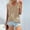 Khaki, variant on Womens Camisole Slim Cami Shirts Solid Color Round Neck Mock Button Hem Sleeveless Casual Top