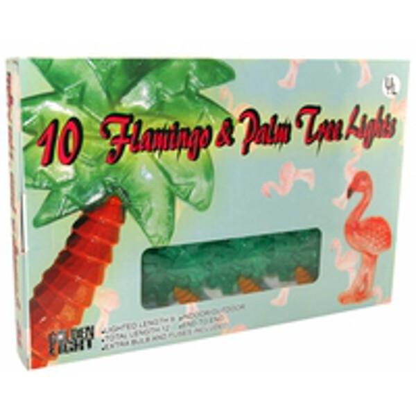Pink Flamingo & Palm Tree String Lights