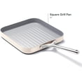 thumbnail image 3 of Caraway Square Grill Pan - 11” Grill Pan - Non-Stick Ceramic Coated - Oven Safe & Compatible with All Stovetops - Cream, 3 of 5