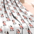 thumbnail image 3 of White Cow Scarf Pattern Blanket,Comfortable Soft Lamb Wool Throw Blanket,All Season,Warm Lightweight Blankets for Sofa Bed Couch Living Room Chair,40"x50", 3 of 4