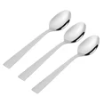 thumbnail image 5 of Mainstays Chiazza Mirror Polish Tableware Spoons with Stainless Steel Handle Teaspoons, Adult Silver 3 Piece Set, 5 of 11
