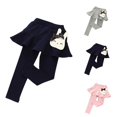 thumbnail image 4 of Odeerbi 2-7 Years Kids Girls Leggings with Skirt Tutu Pants Rabbit Printed Casual Solid Color Skirts Pants, 4 of 4