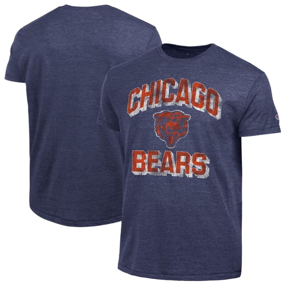 Men's Champion Heather Navy Chicago Bears Ultimate Tri-Blend T-Shirt