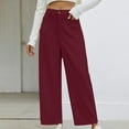 thumbnail image 2 of Plus Size Casual Pants for Womens High Waist Fashion Solid Color Pocket High Waist Straight Leg Pants Casual Pants Corduroy High Waist Slightly Flared Wide Leg Casual Pant, 2 of 9