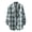 Dark Green, variant on Men's Lightweight Jackets Men's Casual Cotton Plaid Shirts Long Sleeve Button-Down Flannel Overshirt Jacket Dark Green,L