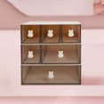 thumbnail image 2 of Desktop Storage Box for Home Organization 1 Set Multi Layer Stackable HIPS Material Beige Color 9.4x9x6.7in, 2 of 8